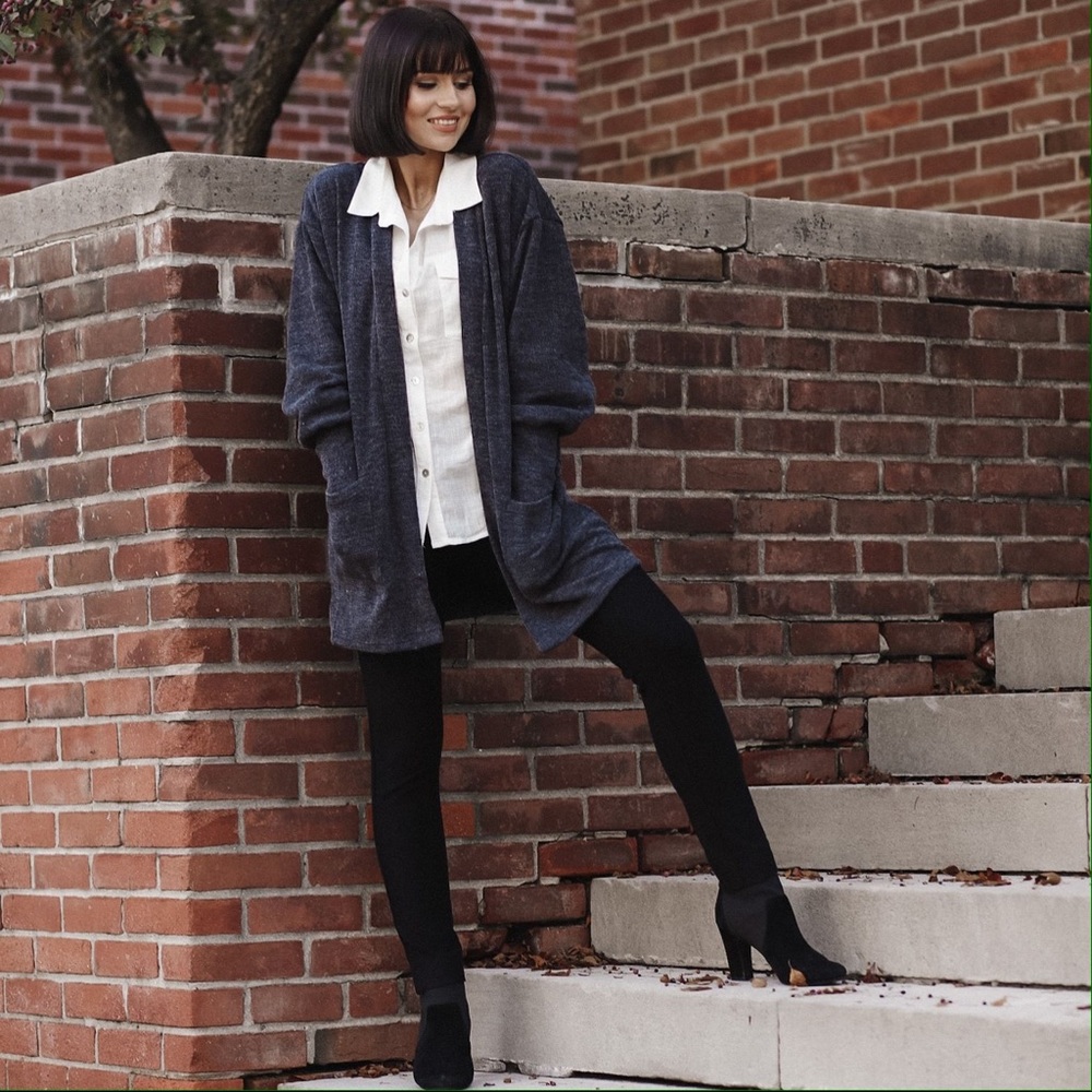 sold out❌❌Charcoal Long Knit Cardigan